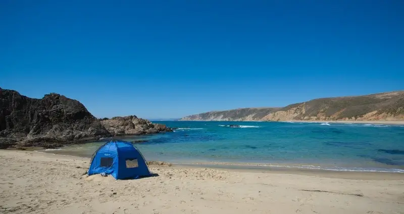 acampar en playa